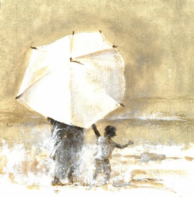 Regenschirm und Kind 2, 2015 von Lincoln Seligman